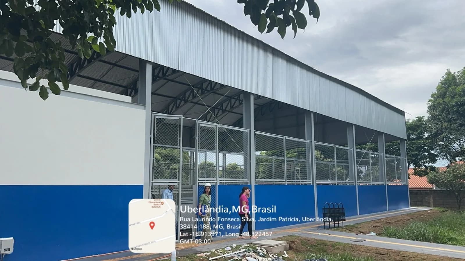Quadra coberta poliesportiva — E.M. Inspetora France — registro 10 da execução