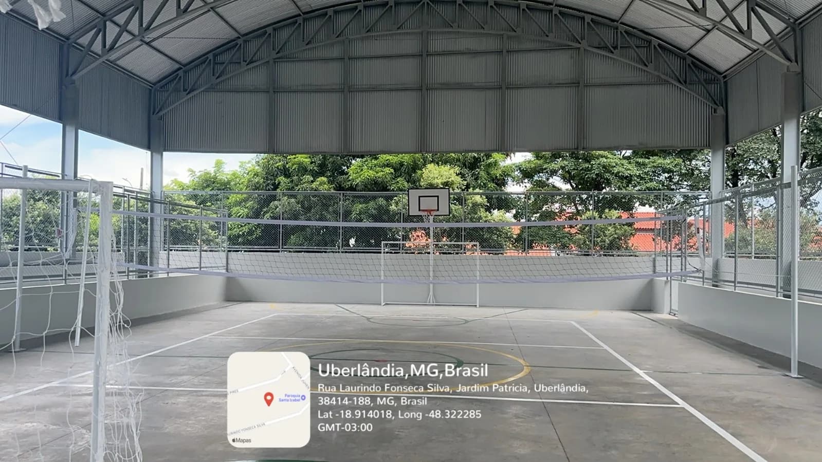 Quadra coberta poliesportiva — E.M. Inspetora France — registro 11 da execução