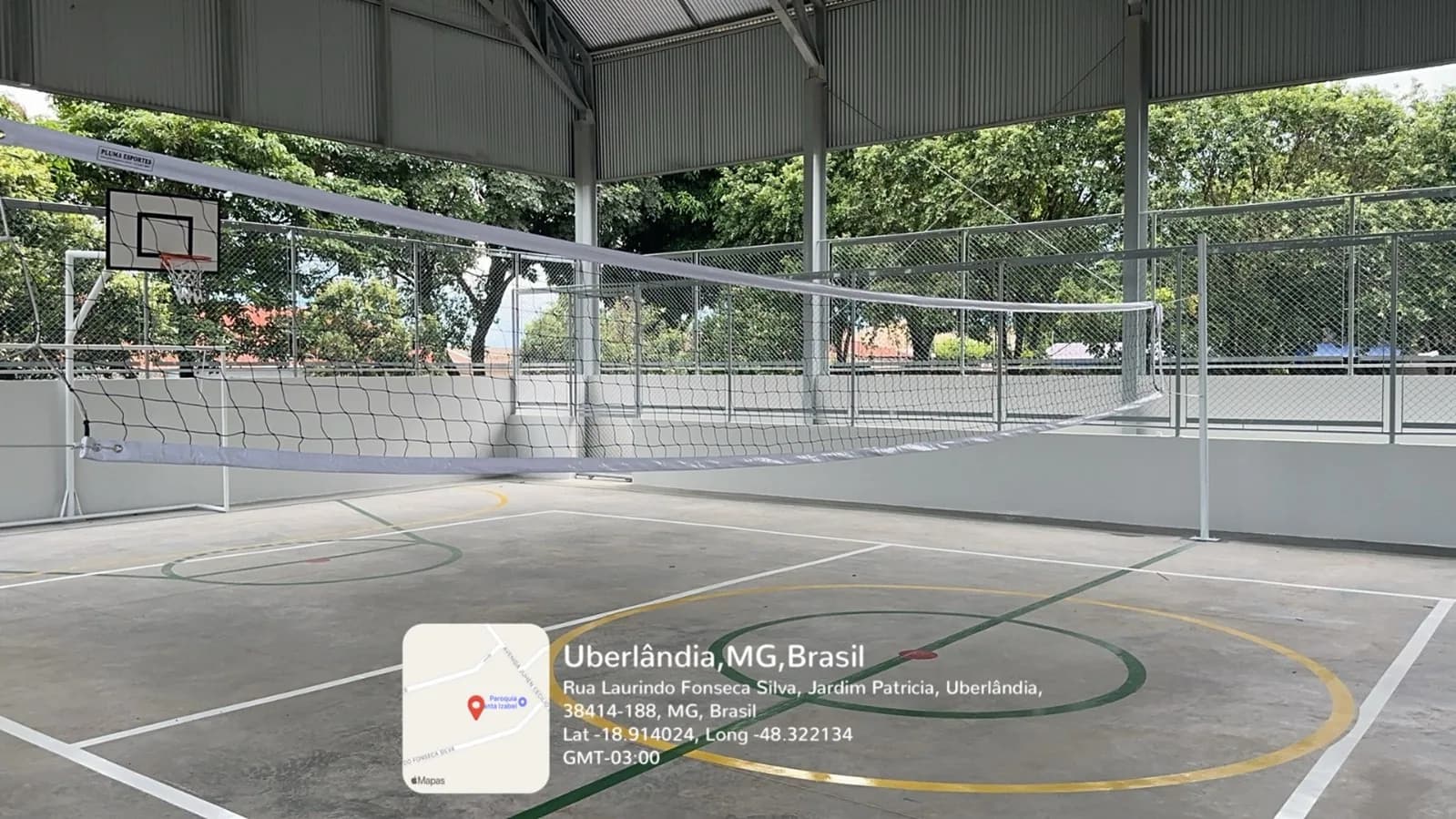 Quadra coberta poliesportiva — E.M. Inspetora France — registro 12 da execução